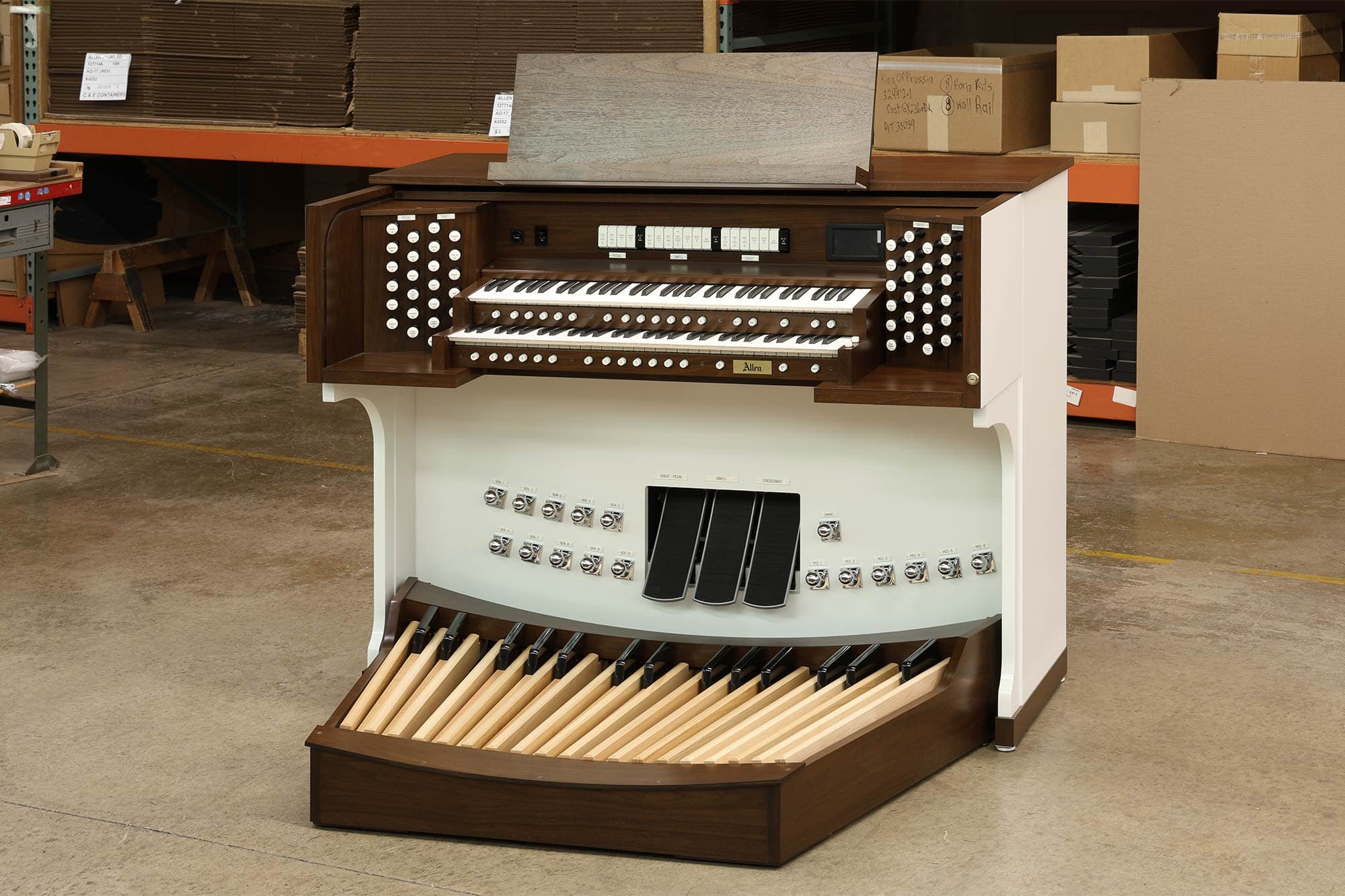 Orgue de la semaine — Allen 2 claviers sur mesure pour Newtown, Pennsylvania